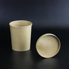Single Wall Paper Soup Bowl Kraft Paper Soup Bowl with Lid