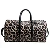 Fashion Women Sling Leopard-print Cylindrical Bag Large Capacity Crossbody Travel Handbag Pu Women's Bag