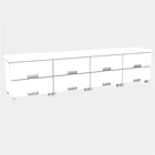 China home living room furniture luxury new simple modern white plastic cabinet tv with 8 drawers