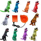 Factory sale Cheap adult and kid t rex inflatable dinosaur costume blow up dinosaur halloween costumes