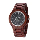 TJW brand red sandal wood watch tourbillon automatic skeleton mechanical mens watch