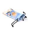 Custom digital printing recycled soft microfiber glasses cleaning pouch bag