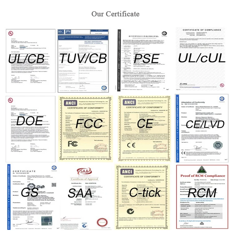 CE Certificated EU Plug Universal 100-240V Input AC to DC 5V 12V 15V 18V 150mA 500mA 1A Power Adapter 