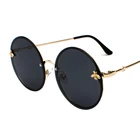 Gold Bee Sunglasses Rimless Round Men Women Brand Glasses Designer Fashion Male Female Shades