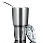 Stainless Steel Cup 30oz/30oz Double Wall 304 Stainless Steel Vaccum Insulated Thermal Beer Mug Cup Tumbler With PP Lids