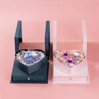 China wholesale clear windows cardboard square cute flower box with drawer