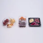 fruit plastic clear box plastic packing disposable fruit container plastic fruit tray with handle