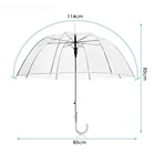 Birdcage Umbrella Straight Wholesale Straight 23"*8 Ribs Cheap Clear Dome Birdcage Bubble Umbrella For Sale