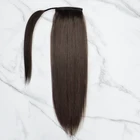 Hair Wholesale 100% Brazilian Virgin Human Hair Warp Around Clip In Ponytail Hair Extensions