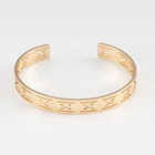 Bracelet Cuff Bangle Bracelet Laser Engraving X Hollows Gold Brass Cuff Bangle Jewelry