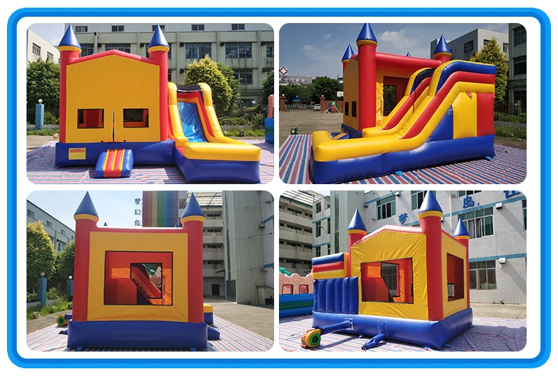 PVC Material China Cheap Children Small Bouncers Combo Jumping Inflatable Slide Bouncer Castle House For Sale