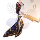 Silk Scarves Ladies Wholesale Luxury Head Scarf Silk Digital Printed Bandana Square Silk Scarf