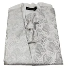 New Uniform Men's Wedding Vest Set Top Paisley Sleeveless Tights Vest and Handkerchief