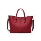 Fashion Customized Large Size Red Casual Lady Handbag With Long Shoulder Strap