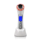 Face Beauty Electric Massager Ultrasound Deep Cleansing Facial Red Blue Light Skin Rejuvenation Instrument