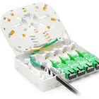 indoor 4 port ftth cable ABS material mini SC LC patch panel termination box wall mounted distribution box