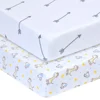 Custom Designs Elastic Fitted Sheet Standard Organic 100% Cotton Fitted Crib Sheet