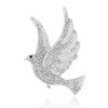 Custom Greek Letters ZOB ZPB Zeta Phi Beta Sign Peace Pigeon Dove Pearl Crystal Brooch Jewelry