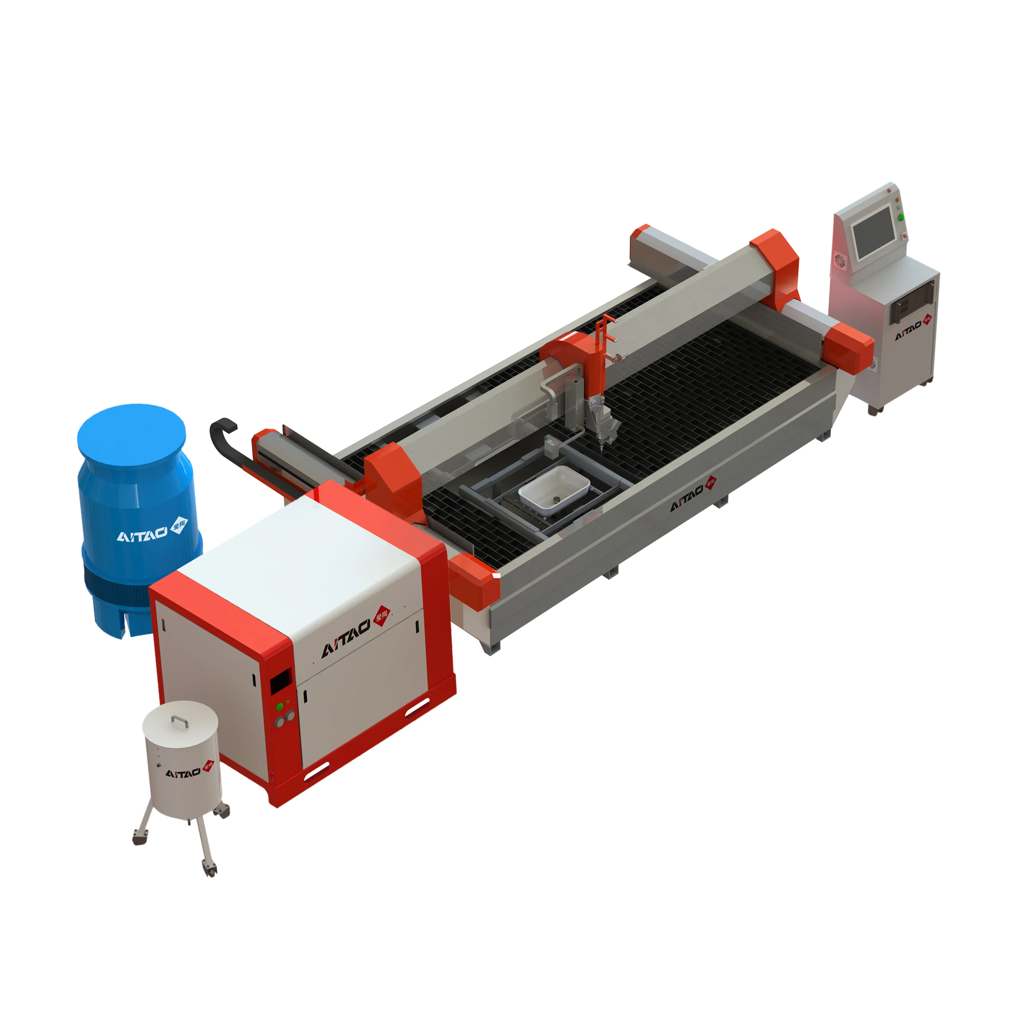 Aitao Auto Flat Water Jet Cutting Machine For Auto Cad Graphics Tile