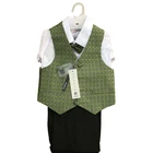 latest design cheap polyester waistcoat and bowtie set for men