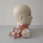 woman floral chiffon scarf silk scarves with logo pattern chiffon scarf