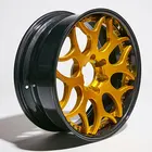 WR307 Custom Gold Blue Forged Alloy Wheels 21'' Inch Monoblock Pieces Carbon Fiber Wheel Rims