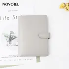 New arrival full grain cow genuine A5 Leather ring binder 6 sliver rings compendium binder notebook binder