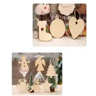 Crafts DIY Crafts Natural Wood Slices Christmas Tree Ornaments Natural Wooden Decorated Christmas Wreaths