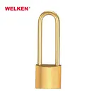 High Quality Arc Design All Brass Security Padlock with 74.5mm Long Shackle