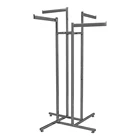 Iron show stand fixtures metal nickle plating 4 ways boutique display rack for bra underwear