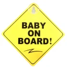 Warning Sign Baby On Board Sign Car Sticker With Suction Cup