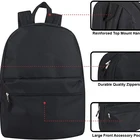 Lightweight 17 inch 600D polyester backpack school bag