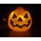 Factory Direct Sale 19CM Halloween Plastic Pumpkin Decorations Of Light For Halloween Or Party