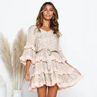 Summer Casual Fashion Dress Long Sleeve Lace Dresses