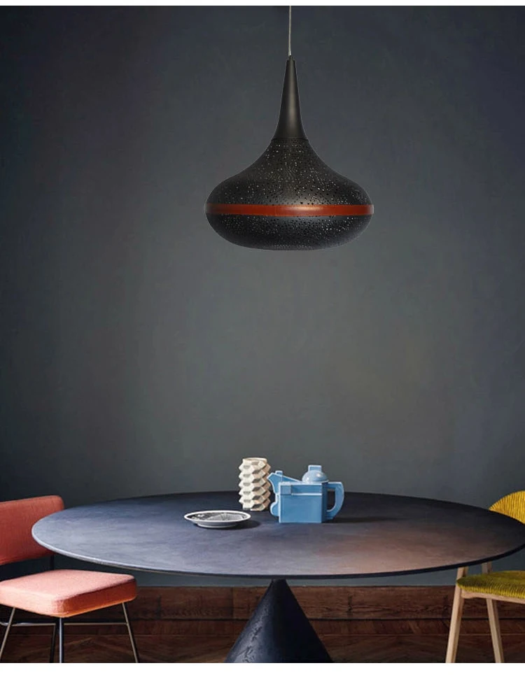 Hot sale metal 100W black pendant light for coffee shop