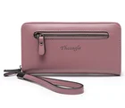 cheap leather travel ticket multi pocket women zipper family passport designer ladies girls fashion wallet
