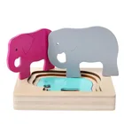 wooden educational games multi layers jigsaw puzzle for children