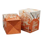 Korean style fried chicken paper for fast food packaging french fries disposable eco friendly packing box