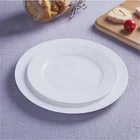 Factory in stock custom glazed restaurant plates platter cheap plain white ceramic plate