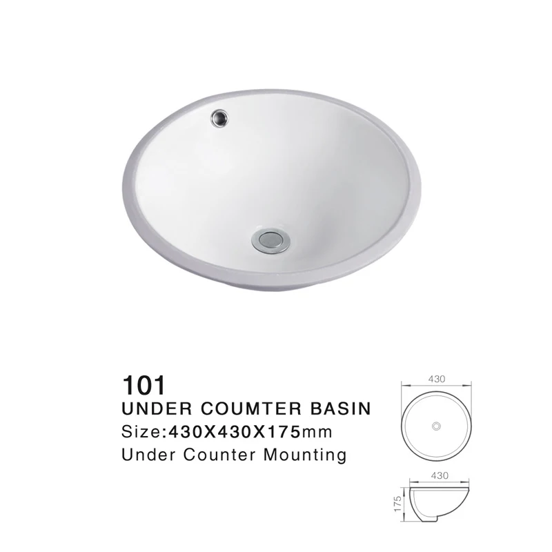 Tarpul Oval Wash Basin Under Counter Sanitary Ware Drop In Vitreous