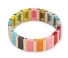 Amazon Custom Rainbow Alloy Enamel Painted Outlet Bohemian Handmade Jewelry Bracelet