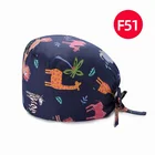 Nurse Fast Ship Multi-colors Dentist Animal Print Surgical Doctor's Hat Nurse Scrub Medical Thermal Hair Caps