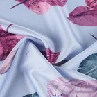 2020 popular new 50D lurex floral printed polyester silk chiffon satin fabric