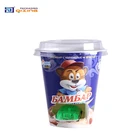 Pioneering paper and plastic cup can hold toys for cold drinks with lid
