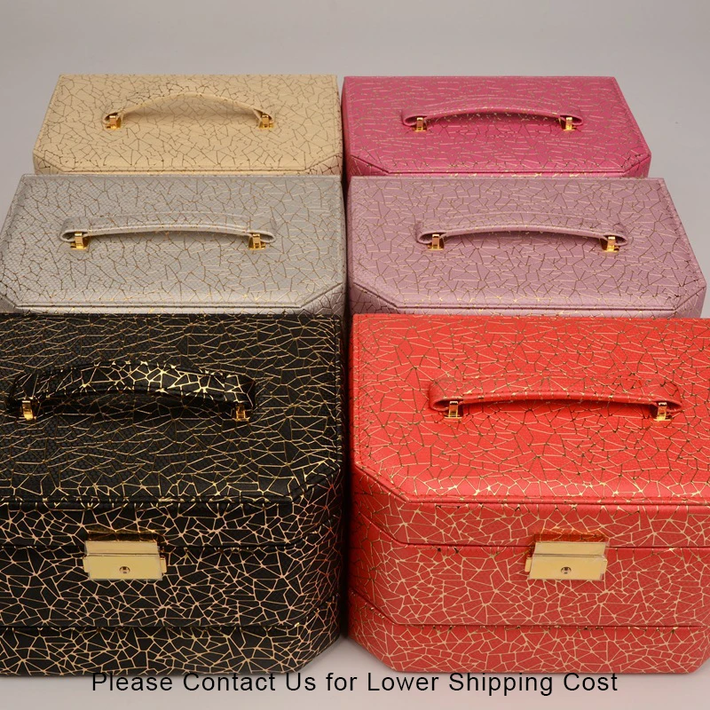 hot-selling luxury jewelry case pu leather for girls
