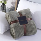 Luxury Waffle Knit Thick Flannel Square Baby Throw Blanket