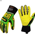 HIGH-VIS SDXC5 CE EN 4543 Oil and Gas Cut Proof PVC Dotted High Impact Resistant Heavy Duty Extrication Utility Safety Gloves
