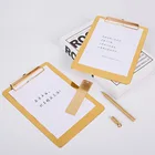 Simple design File Folder Stainless Steel Decorative Board Clip Writing Pad Portable Waiters Pad Sketch board