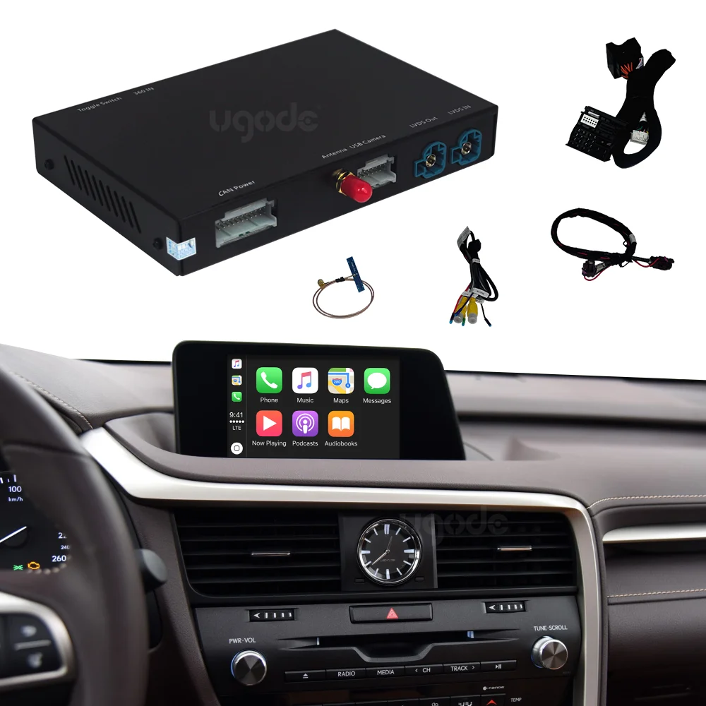 Wireless CarPlay Android Auto Interface forLexus Original Factory Car Screen Android Auto Mirror Link AirPlay for ES IS NX RX GS RC CT LS LC LX 2014-2019 with Rotary Knob Car