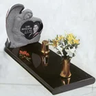 Tombstone Black Granite Grave Monument Shanxi Black Tombstone Cheap Cross Headstone Grave Granite Monument